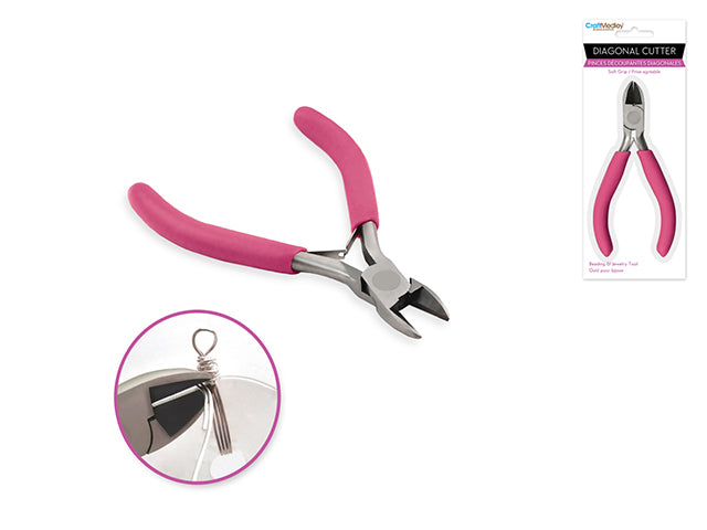 Beading/Jewelry Tool: Diagonal Cutters w/Soft Grip Handle
