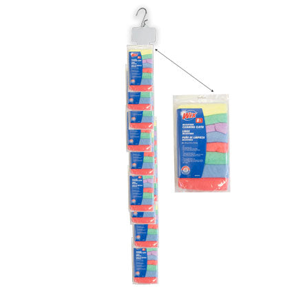 8PK MICROFIBRE CLEANING CLOTH 30*30cm CLIP-STRIP 1