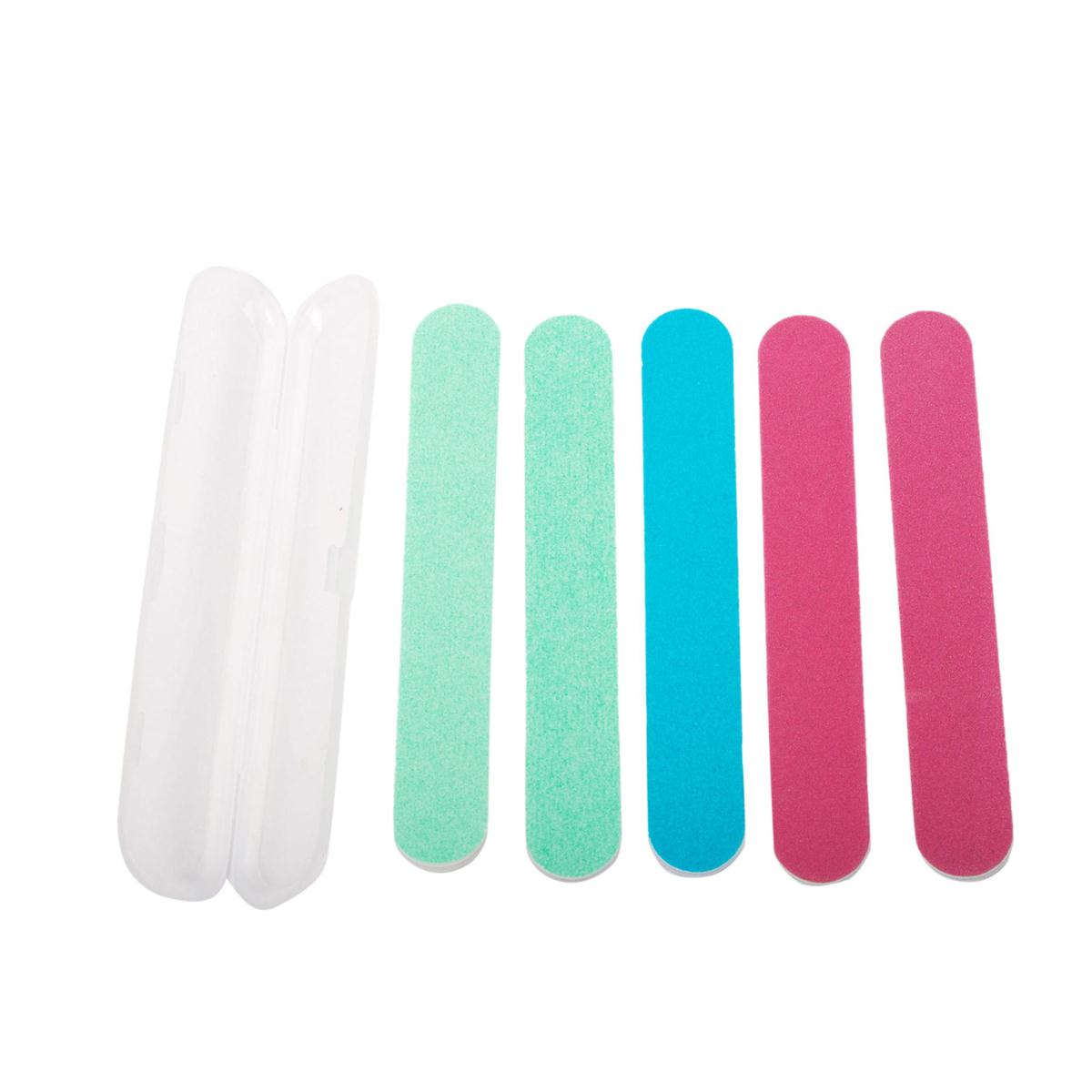 Bodico 5-pc Nail Files w Travel/ Protective Case, b/c(HZ)