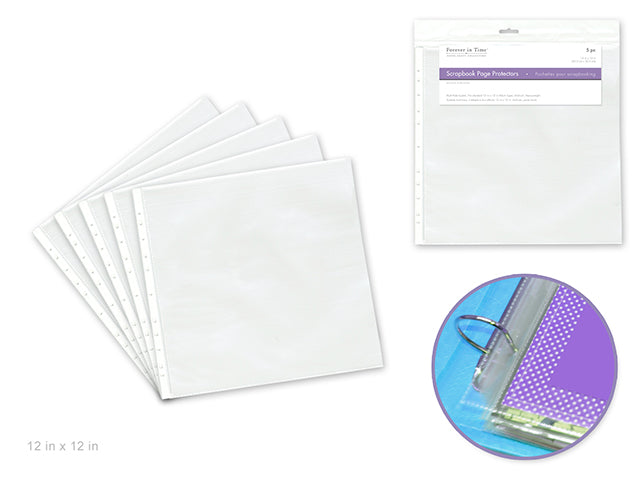 Sheet Protectors: 12"x12" Archival x5 Heavyweight 0.06mm