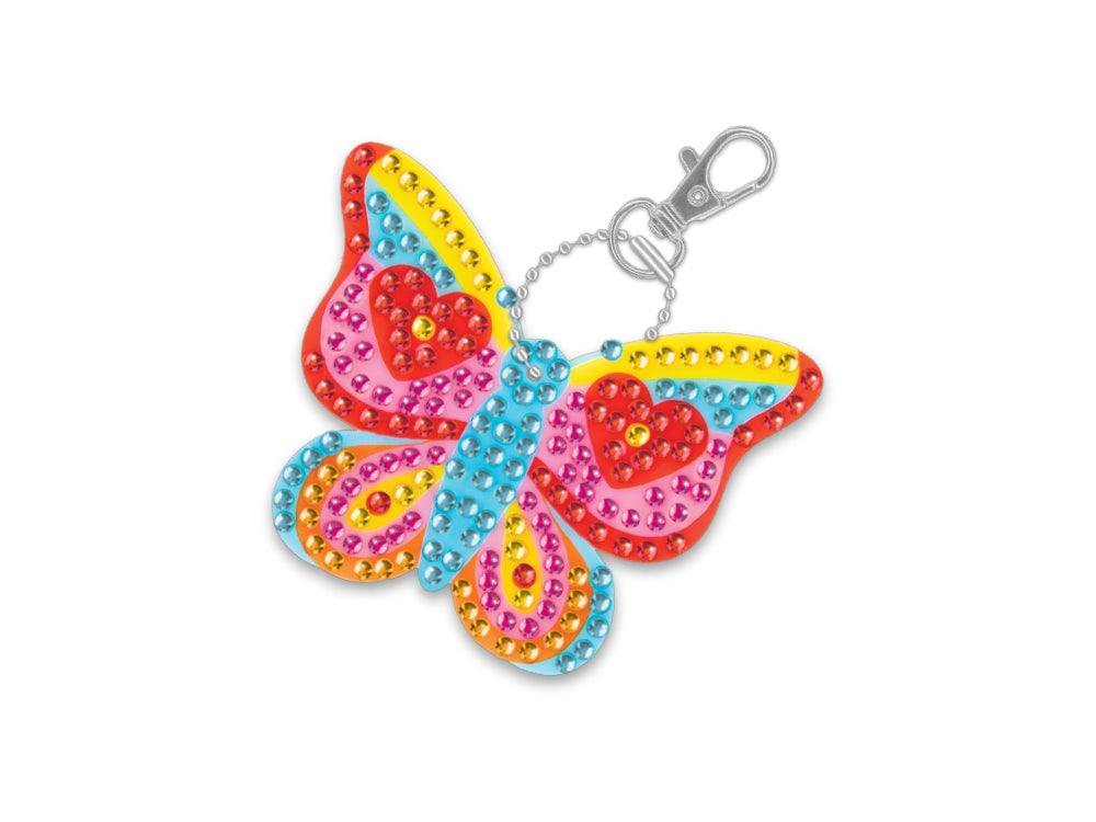 Krafty Kids Kit: Diamond Painting DIY Keychain Kit A) Butterfly