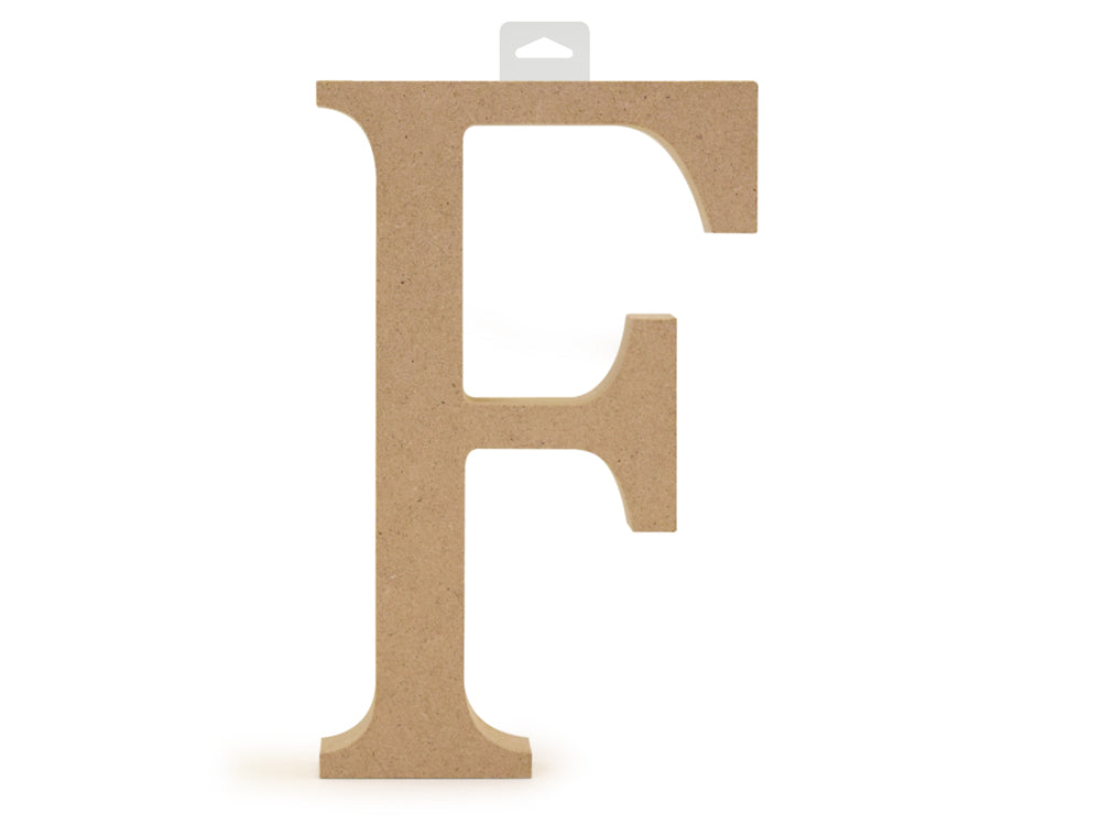 Wood Letters: 5 1/8" MDF Standing F