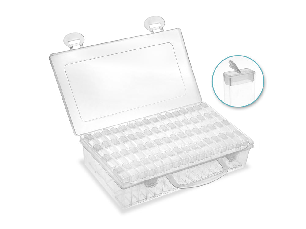 Craft Storage: 64 Mini Canister Storage Box Beads/Glitters/Gems