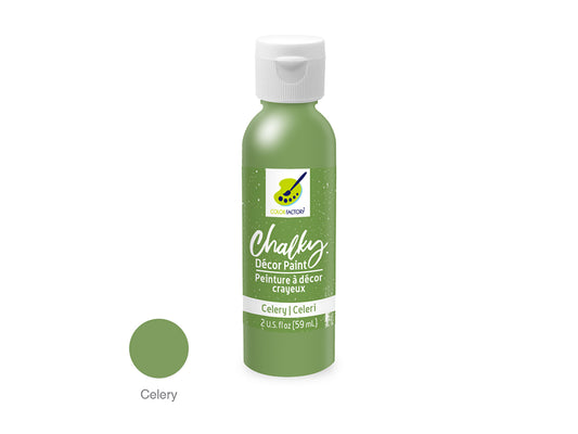 Color Factory: 2oz Chalky Decor Paint CD01-CD10 CD04) Celery