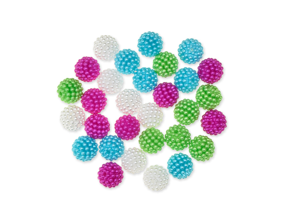 Plastic Beads: 12mm Globe Micro-Bead Multi-Packs 30pc A) Bloom