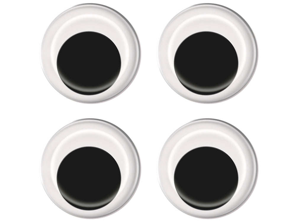 Paste-On Googly Eyes: 50mm Asst x4 Black Standard