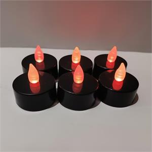 G. Ghouls 2PK LED Tealights, Black Body/Red LED, Batteries included (CR2032), blistercard, 12/clipstrip