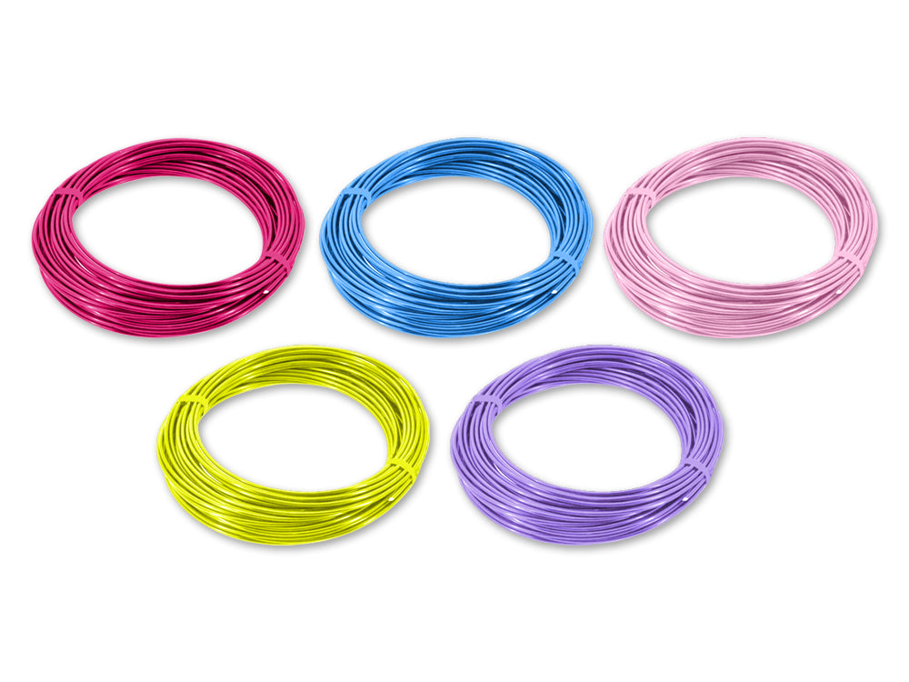 Craft/Beading Wire: 22g Pastels 4m x 5 Colors Asst (20m Total)