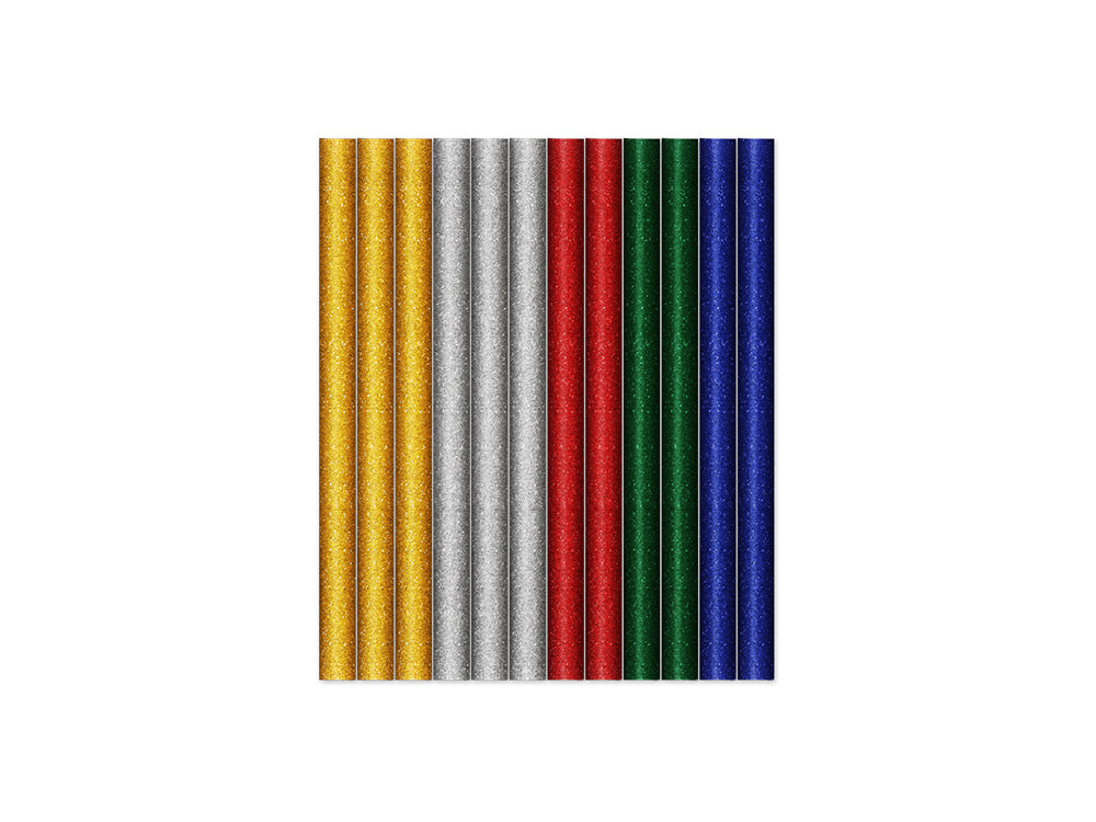 Craft Medley Glue Sticks: 4" Mini Glitter x12 Asst for Mini Gun