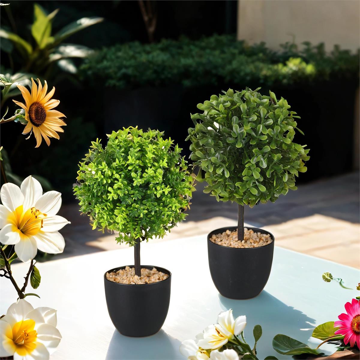 Country G. .8.5" Artificial Potted Tree Plant, 2asst, 12/PDQ, UPC