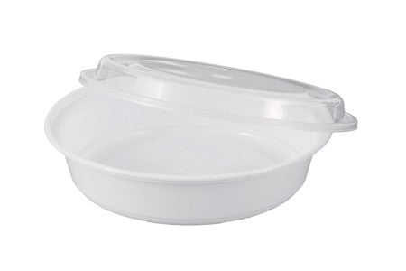 ROUND TAKE OUT PP CONTAINER  650ml w/LID 6/PK