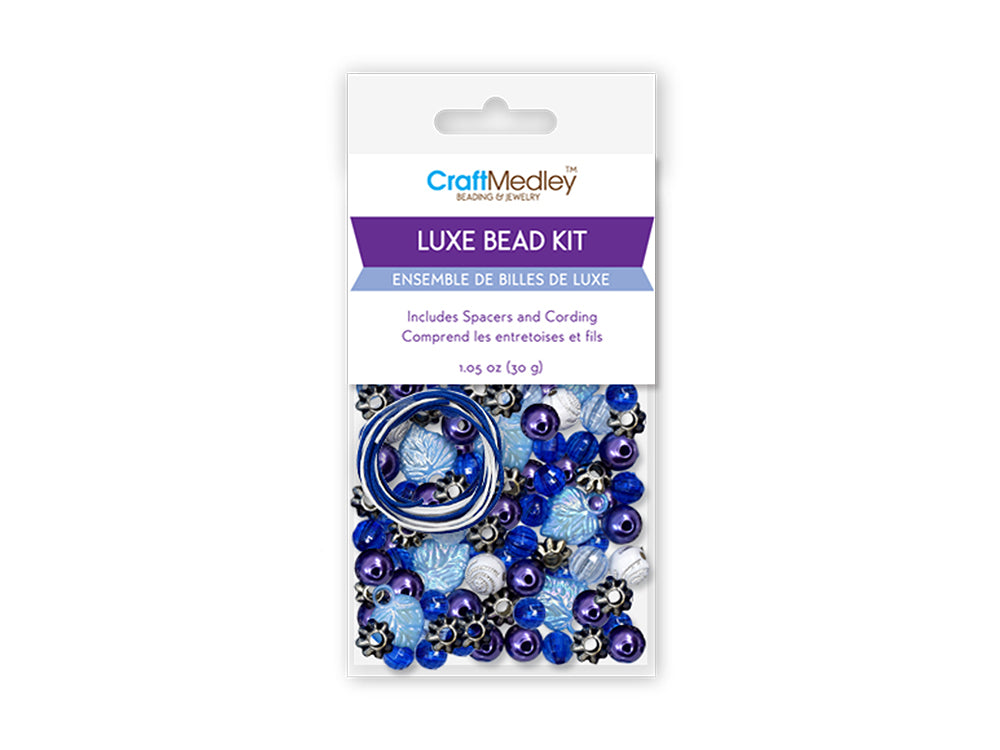 Acrylic Bead Kit: 30g Luxe Kit w/Spacers & Cording E) Blue
