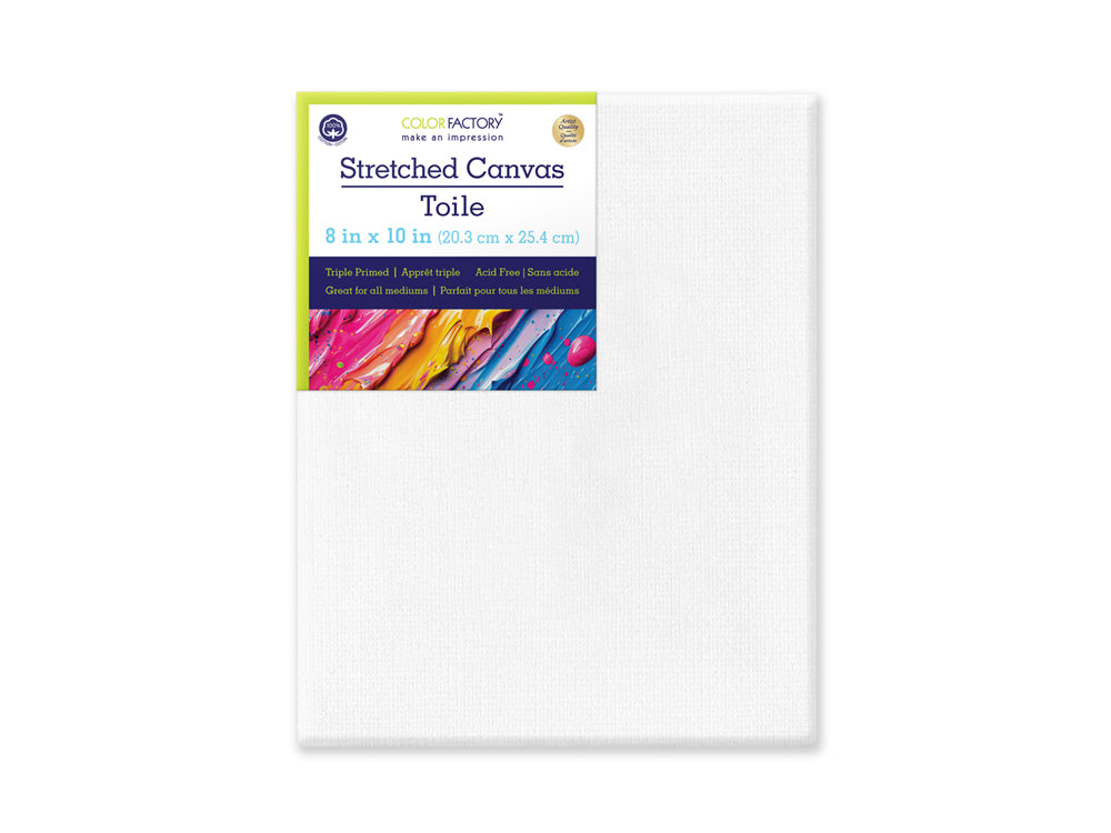 Stretch Artist Canvas: Rect. 8"x10" Primed Back-Stapled
