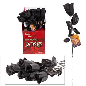 G.Ghouls 17" Black Rose, 48/Dsp, col. hangtag