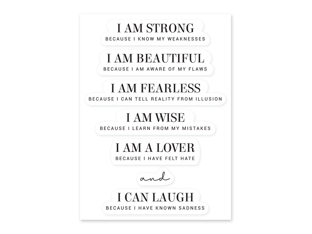 Craft Decor: 11.8"x15.75" 'Words To Live By..' Wall Art K) I Am Strong..