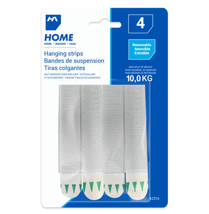 HANGING STRIPS-HOOK&LOOP-2,5KG-4PCS
