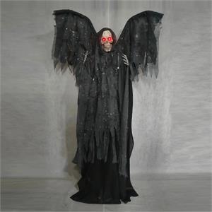 G.Ghouls 77"Standing Animated Reaper w/Moving Wings,LED Eyes