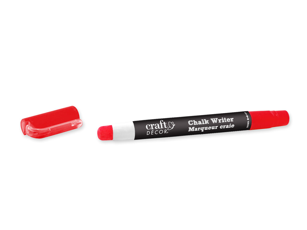 Craft Decor: Chalk Writer Blister-Carded L) Red