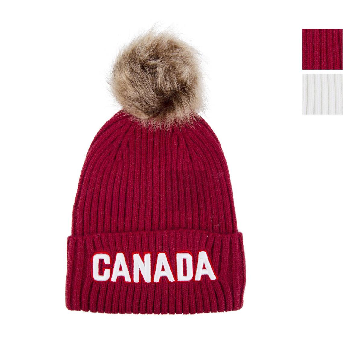 Nordic T. Canada Beanie w Embroid., Ladies, single layer, 3 asst, ht