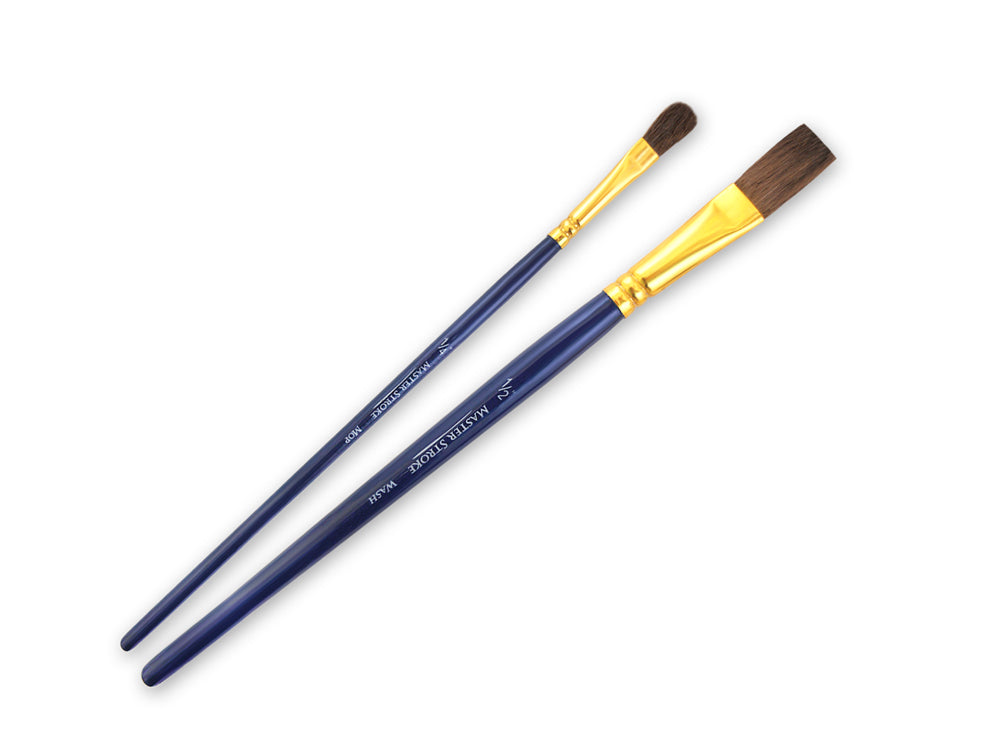 Artist Brush Set: Master Stroke Set x2 Wash1 Pony Hair Wash 1/2"+Mop 1/4"