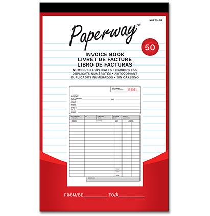 INVOICE BOOK - 50 5-1/4" X 8"