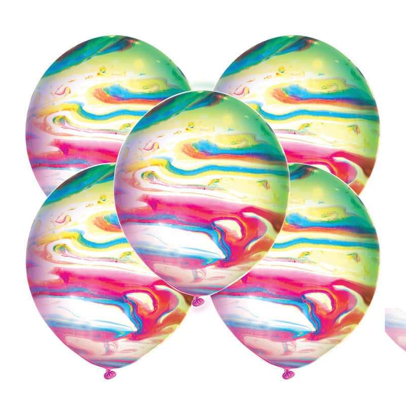 Illooms Marble Light Up Balloons 9"  5ct