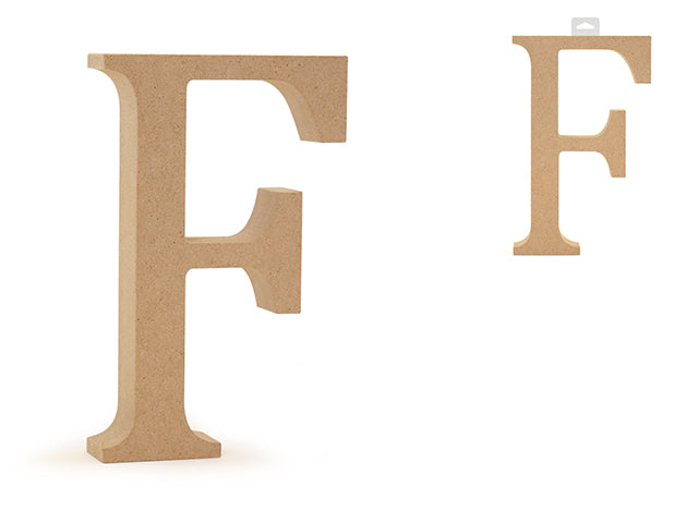 Wood Letters: 5 1/8" MDF Standing F
