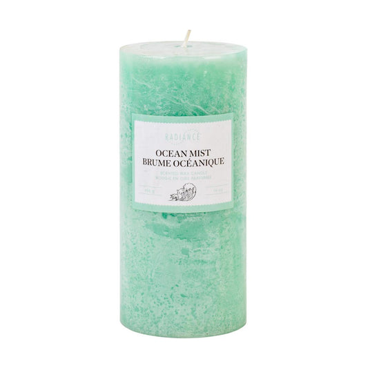 Frosted Scented Pillar Candle, 2.7"x 5.8", Ocean Mist