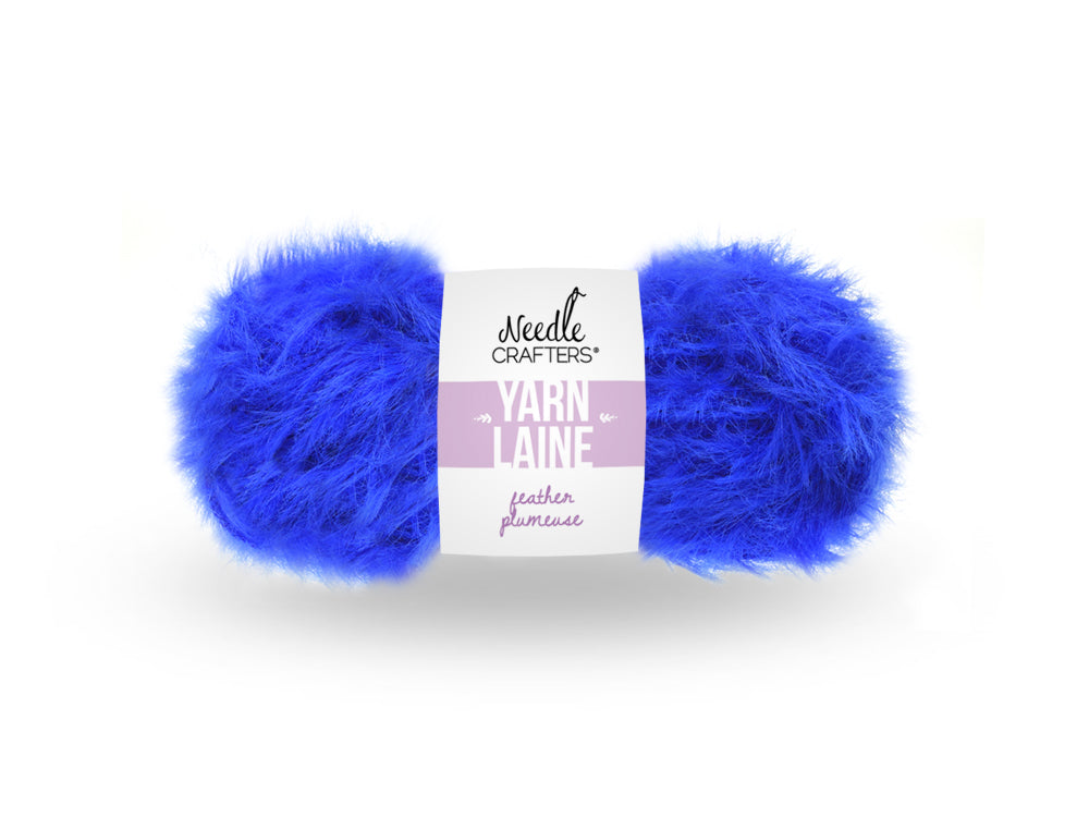 Needlecrafters: 50g Nylon Feather Yarn Ball B) Brilliant Blue