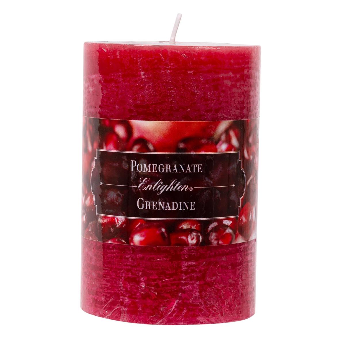 KG Enlighten 4" Scented Pillar Pomegranate (Az)
