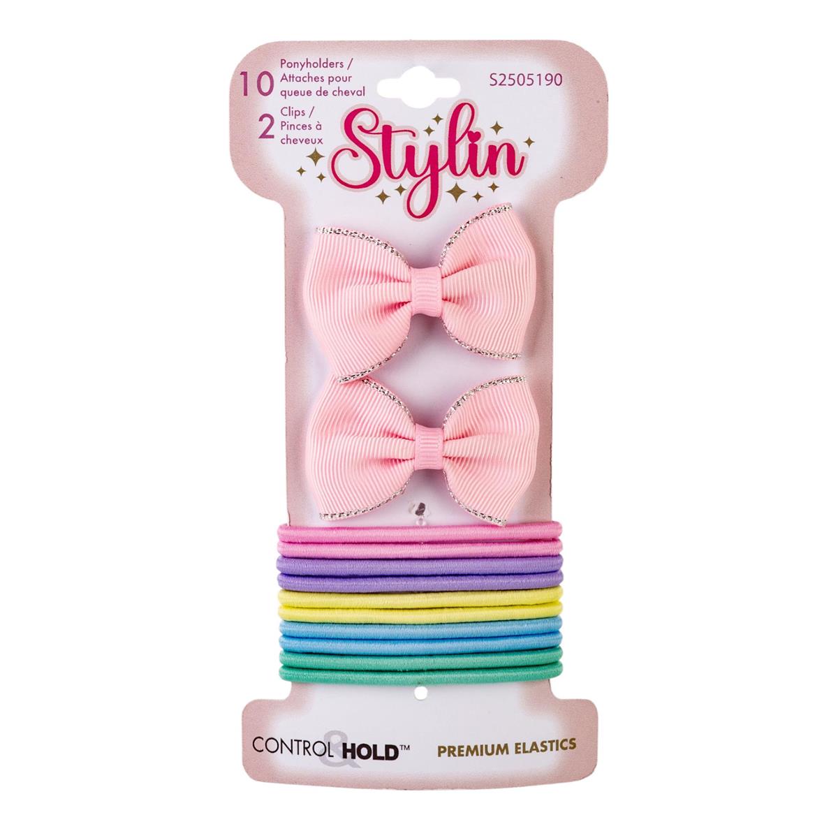 Stylin G. 2-pc Clip w 10 Ponyholders, clasp-free, hc