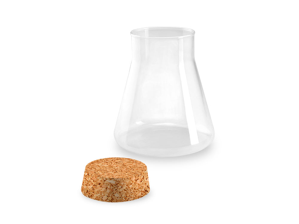 Craft Décor: 10x12cm DIY Beaker Clear Glass w/Cork Stopper