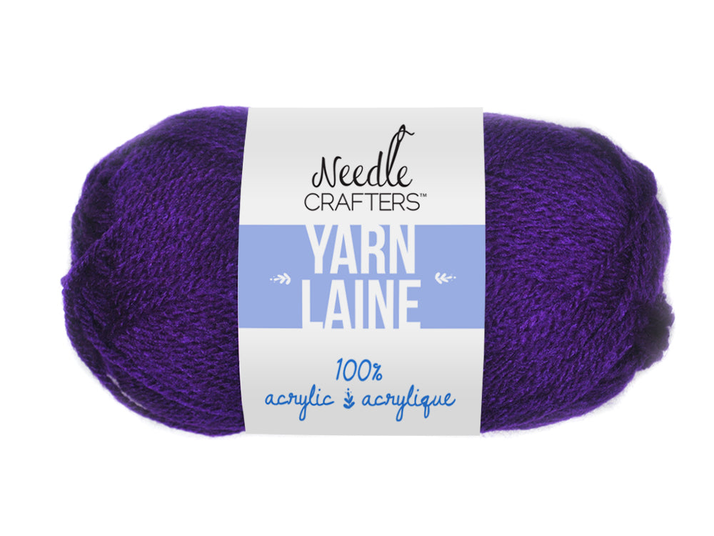 Needlecrafters: 50g Acrylic Yarn Standard Ball Dyed U) Purple