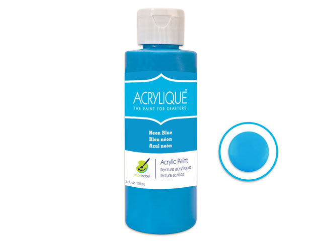 Color Factory: 4oz Acrylique Paint for Crafter's 201 Neon Blue