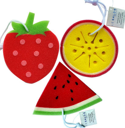BATH FRUIT SPONGES-3 ASST.