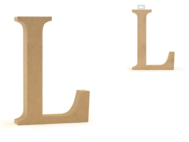 Wood Letters: 5 1/8" MDF Standing L