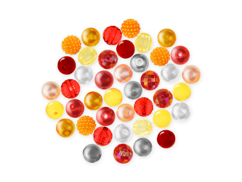 Plastic Fashion Beads: 42-45pc Posh Mix-Packs D) Tropicana
