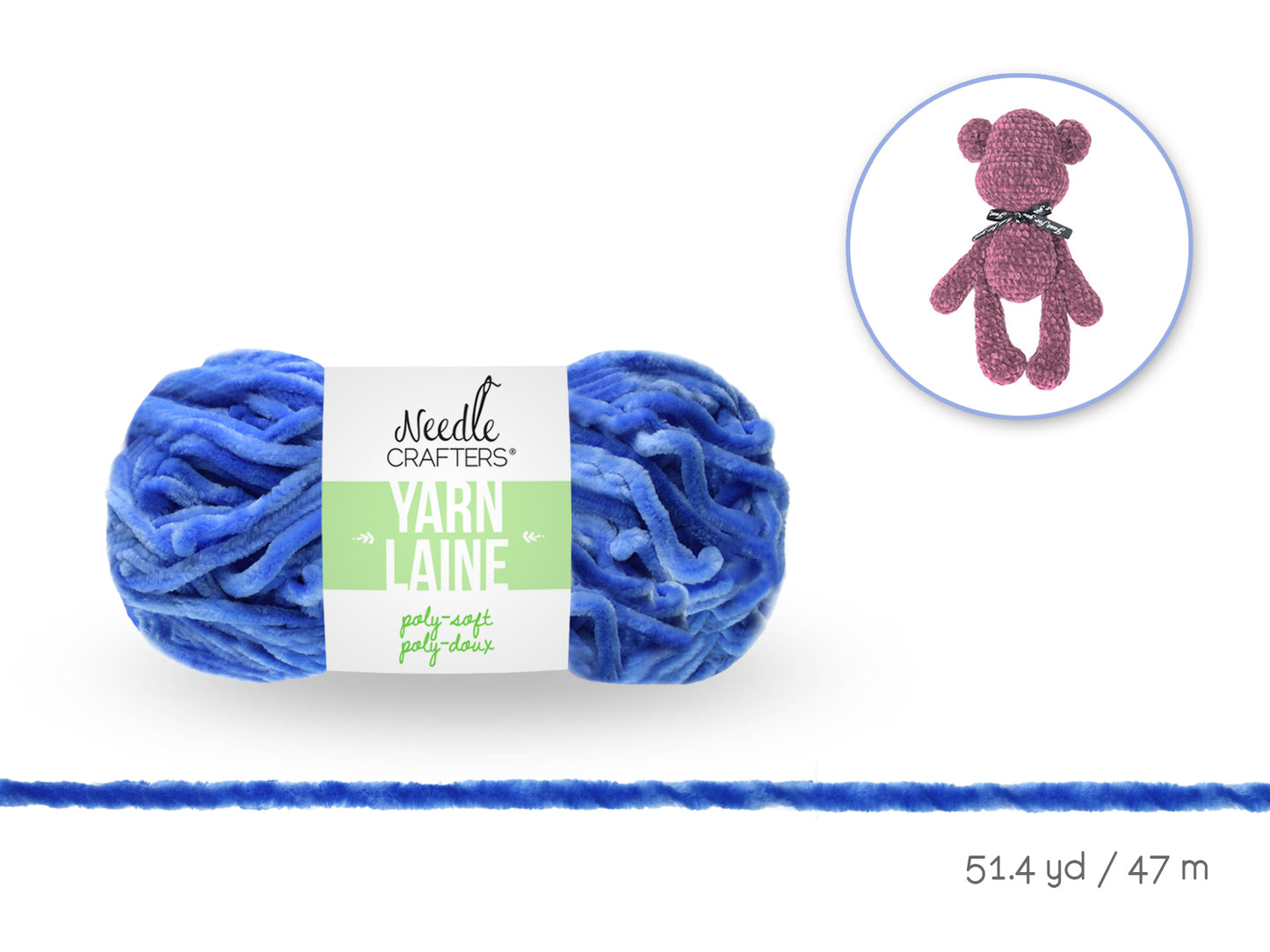 Needlecrafters: 50g Poly-Soft Yarn Ball E) Blueberry