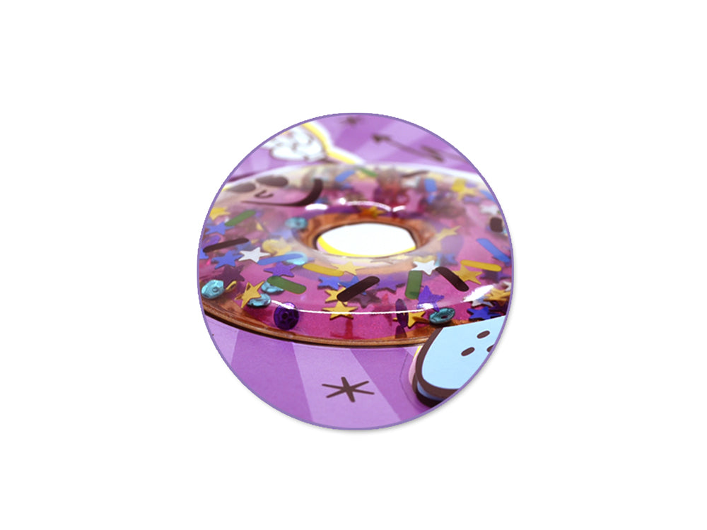 Handmade Sticker: 4.9"x7.3" 3D Shaker Series C) Donut Worry
