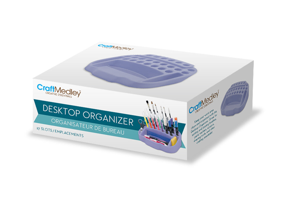 Craft Storage: 9.8x3.5x5.9" Desktop Organizer 27-slot