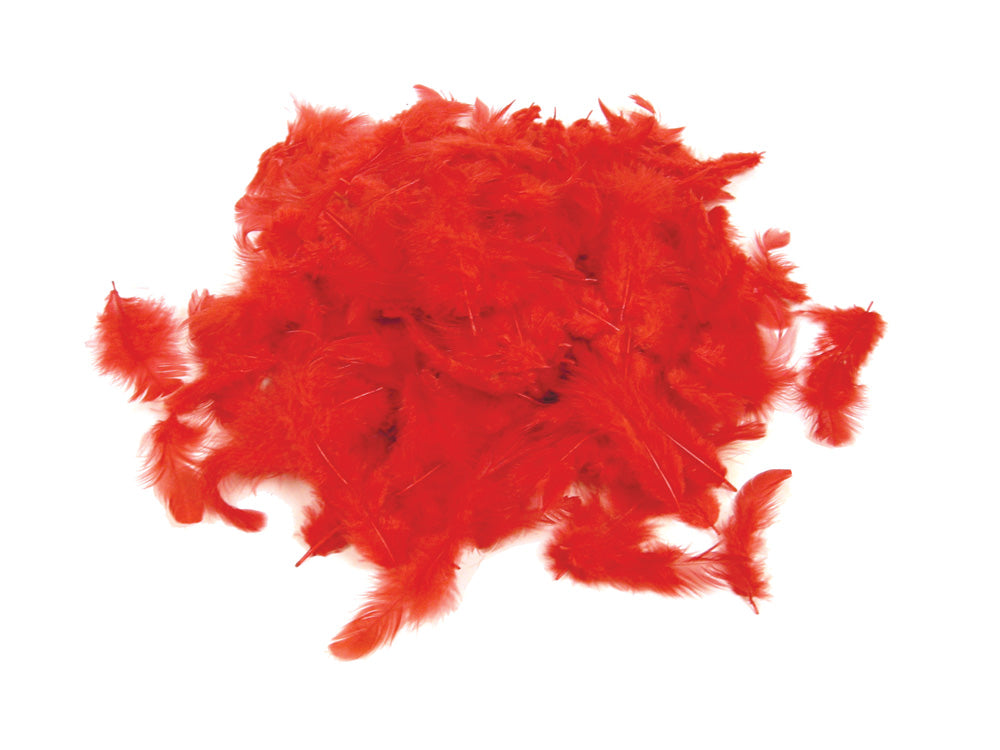 Feather Craft: 12g Craft Feathers 2"-3.5" G) Red