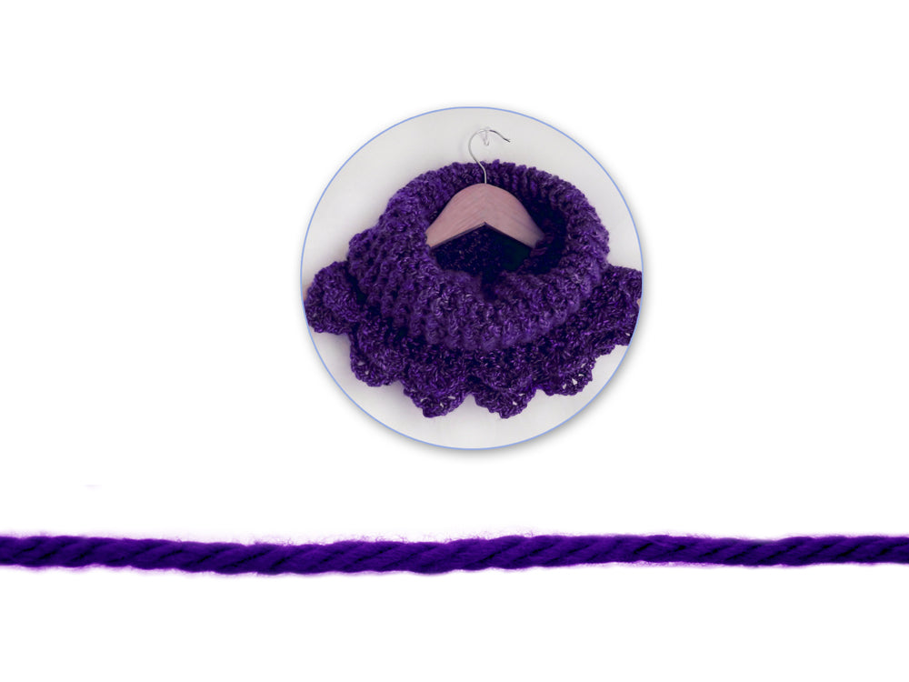 Needlecrafters: 50g Acrylic Yarn Standard Ball Dyed U) Purple