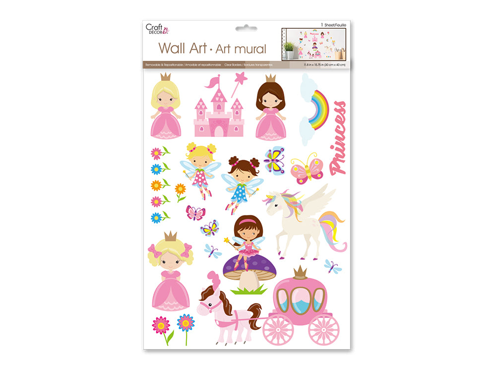 Craft Decor: 11.8"x15.75" Wall Art Clear F) Princess