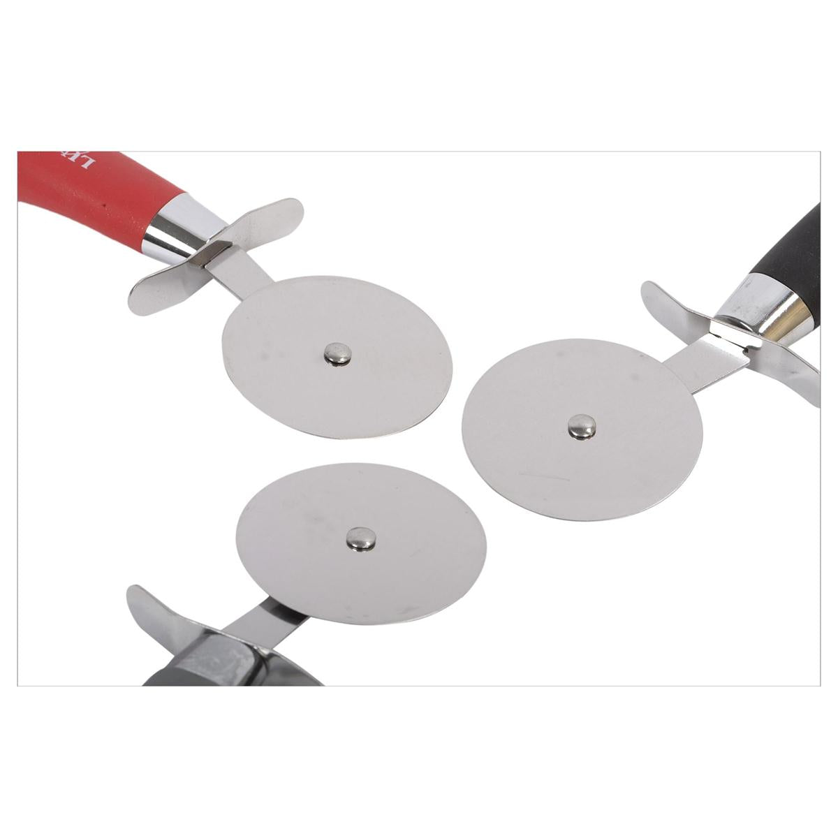 L.Gourmet 9"L Pizza Cutter, Stainless Steel, 3 col., t.o.c.