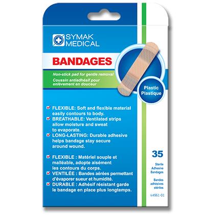 BANDAGES - PLASTIC, 35PCS STANDARD