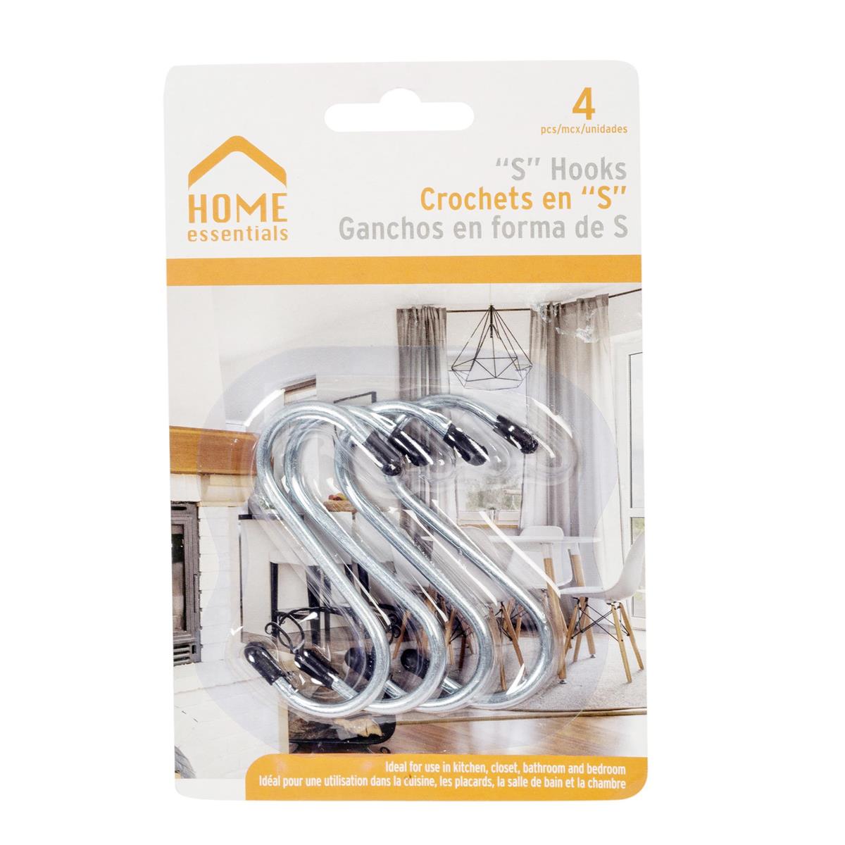 H.E. 3-pc 3" S Hook, b/c Hold up to 6.5 lbs