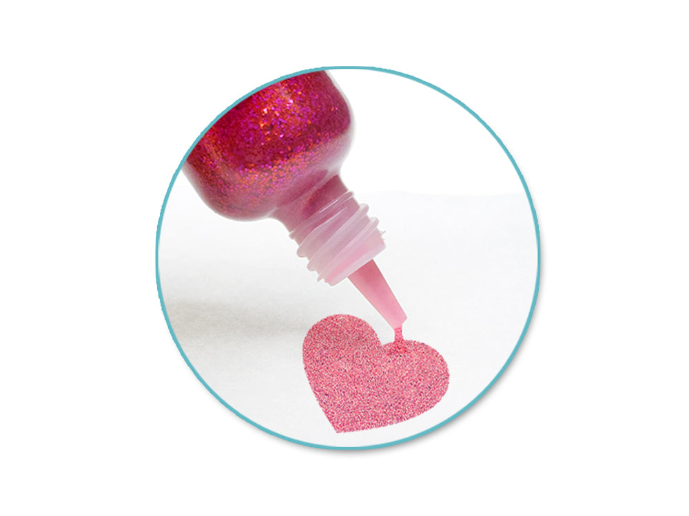 Plastic Bottle: 30ml EZ-Squeeze Glitter Glue Applicator 2pc w/Screw-Top