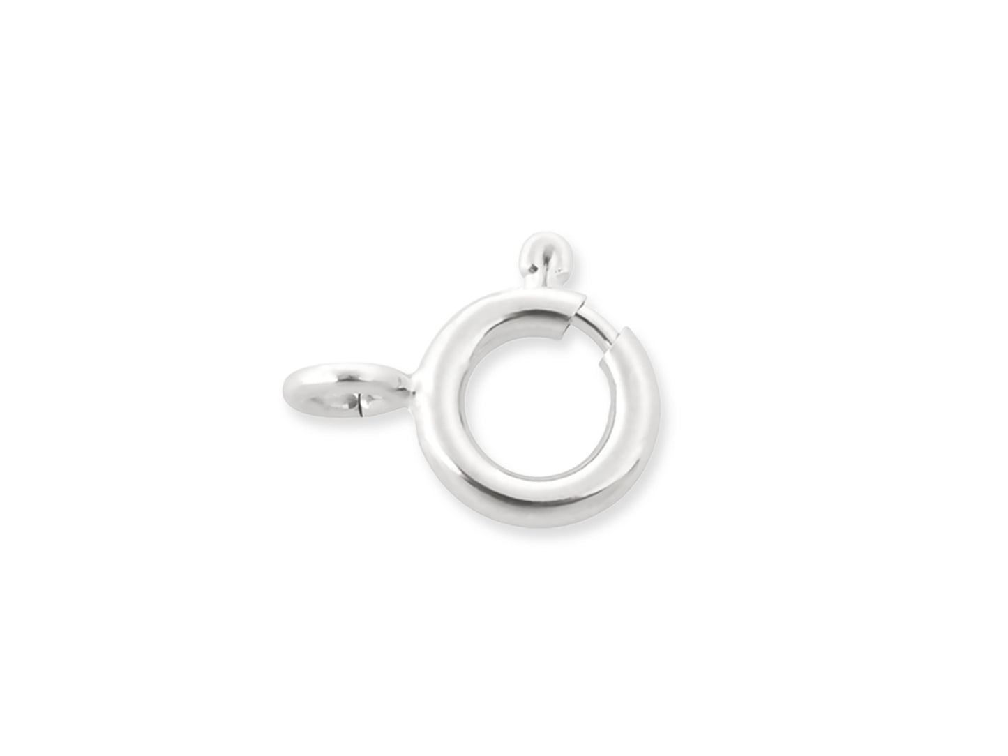 Jewelry Findings: 6mm Ring Clasp x18 w/Spring Silver