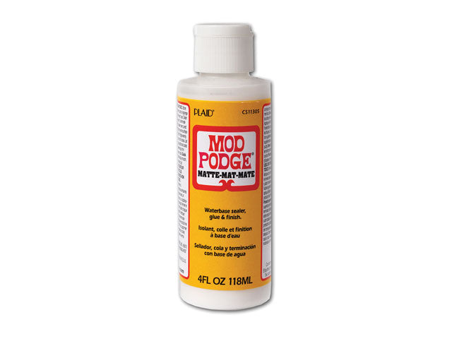 Mod Podge: 4oz All-In-One Glue/Sealer/Finish Non-Toxic B) Matte