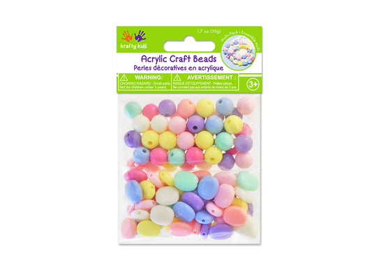 Acrylic Beads: 50g Multi-Packs 10mm B) Round/Oval